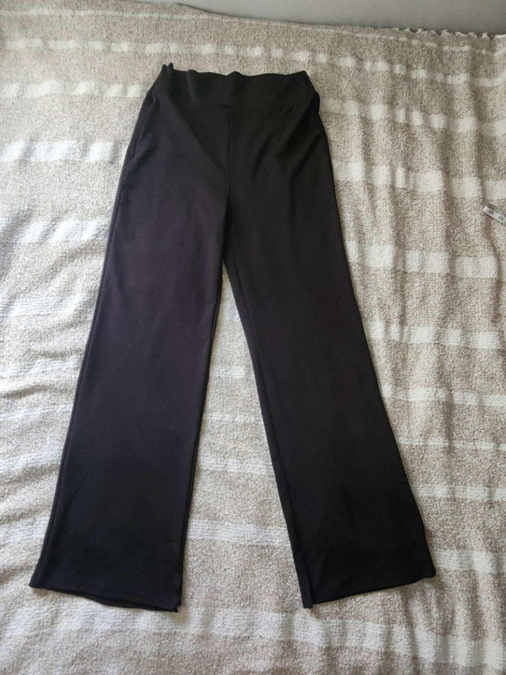 SHEIN Black High-Rise Wide Leg Pants